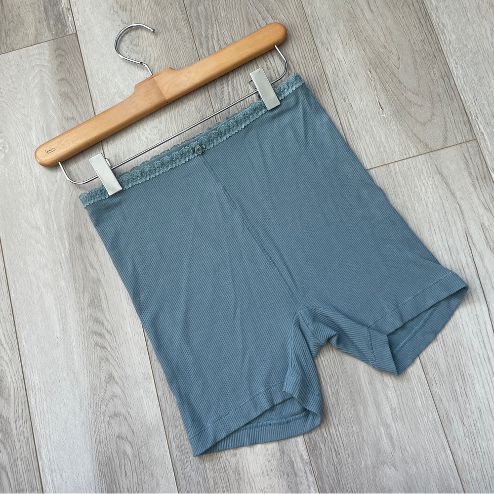 Skims Lounge Shorts soft lace womens Blue (xsmall) loungewear comfy ribbed modal